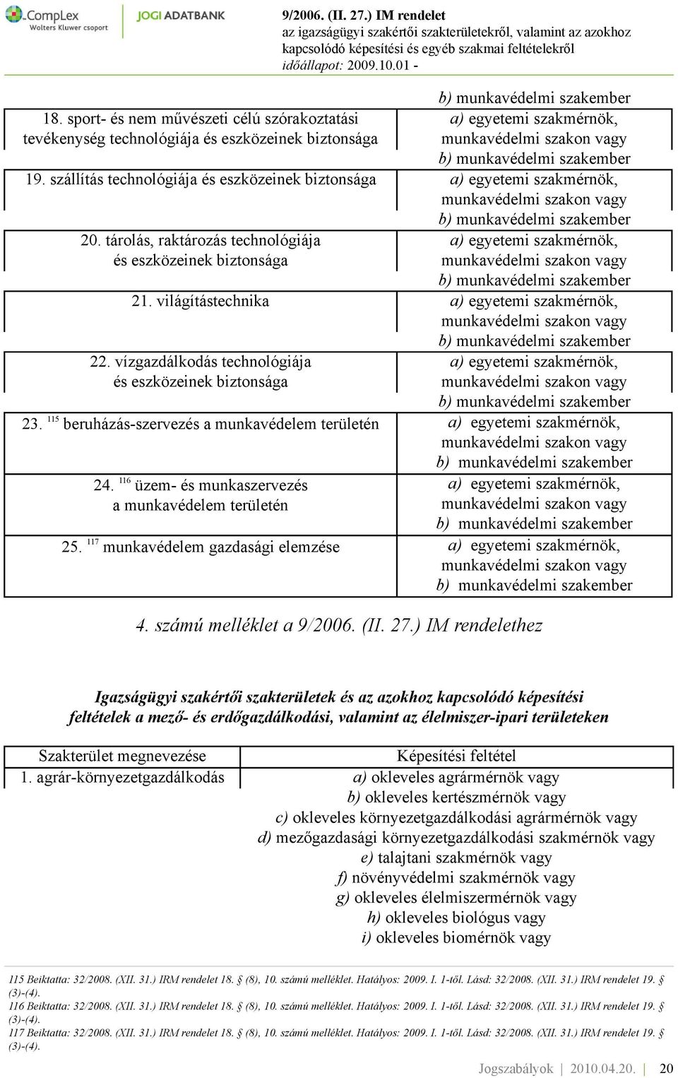 szállítás technológiája és eszközeinek biztonsága a) egyetemi szakmérnök, munkavédelmi szakon vagy b) munkavédelmi szakember 20.