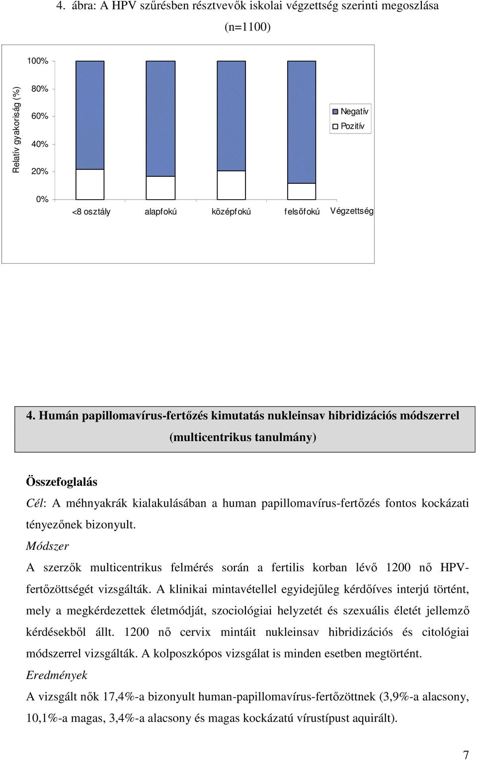 tényezőnek bizonyult. Módszer A szerzők multicentrikus felmérés során a fertilis korban lévő 1200 nő HPVfertőzöttségét vizsgálták.