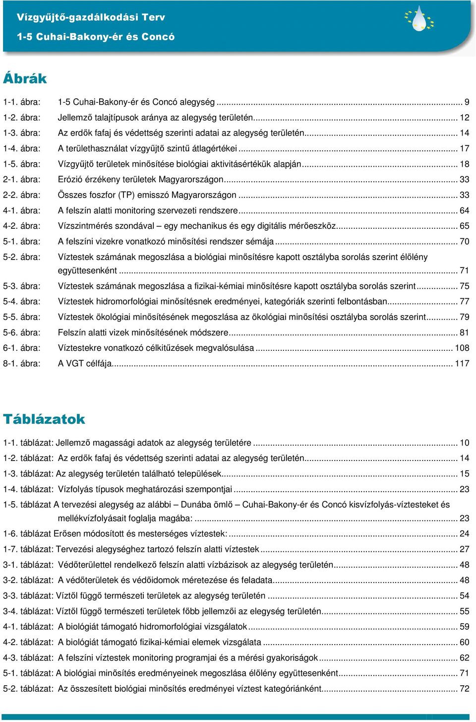 .. 33 2-2. ábra: Összes foszfor (TP) emisszó Magyarországon... 33 4-1. ábra: A felszín alatti monitoring szervezeti rendszere... 64 4-2.