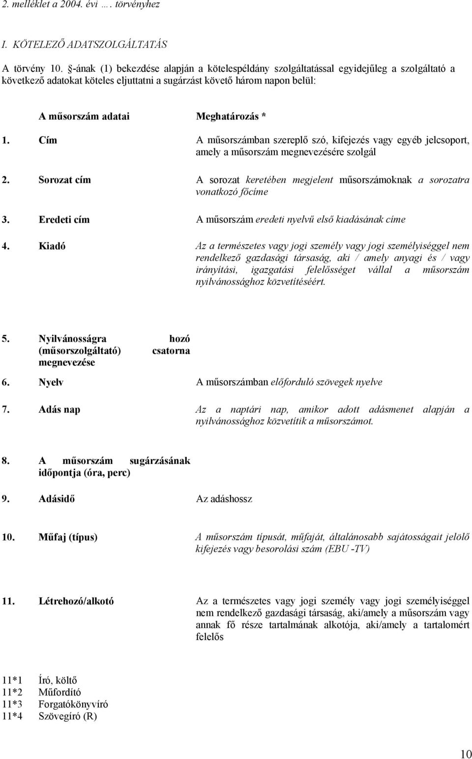 1. Cím A műsorszámban szereplő szó, kifejezés vagy egyéb jelcsoport, amely a műsorszám megnevezésére szolgál 2. Sorozat cím A sorozat keretében megjelent műsorszámoknak a sorozatra vonatkozó főcíme 3.