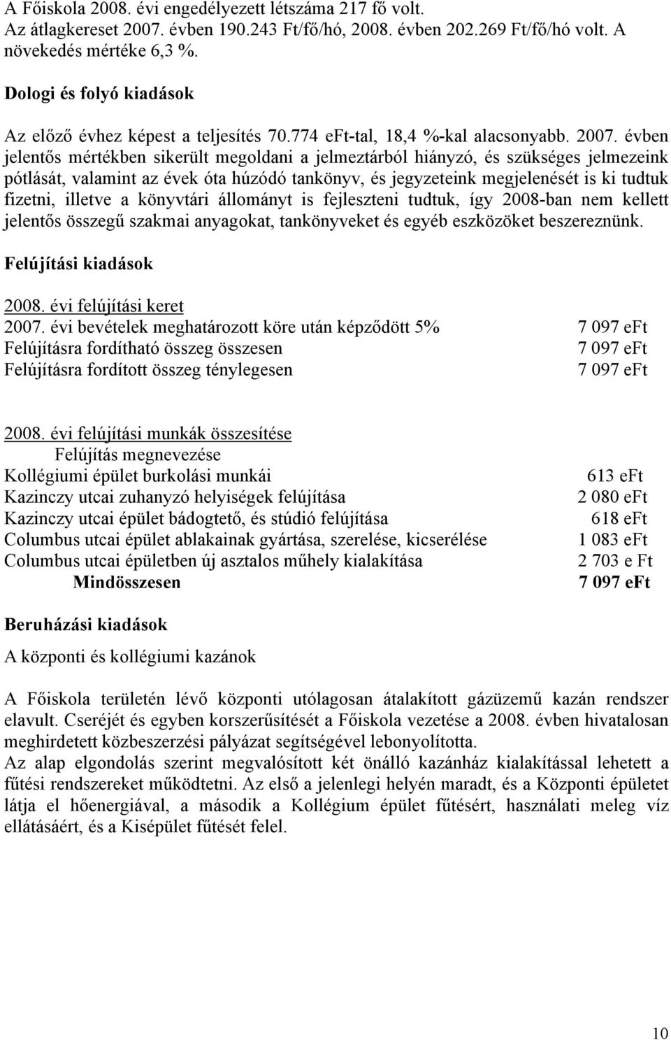 évben jelentős mértékben sikerült megoldani a jelmeztárból hiányzó, és szükséges jelmezeink pótlását, valamint az évek óta húzódó tankönyv, és jegyzeteink megjelenését is ki tudtuk fizetni, illetve a