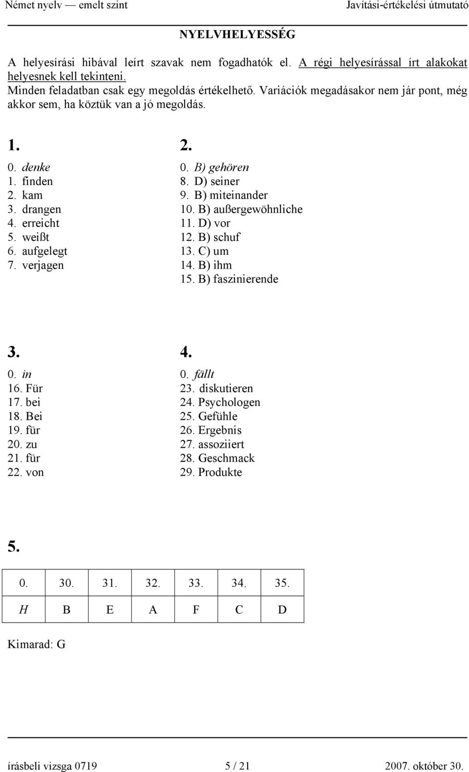 D) seiner 9. B) miteinander 10. B) außergewöhnliche 11. D) vor 12. B) schuf 13. C) um 14. B) ihm 15. B) faszinierende 3. 4. 0. in 16. Für 17. bei 18. Bei 19. für 20. zu 21. für 22. von 0.