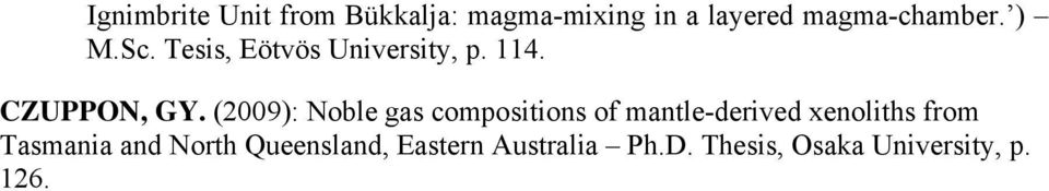 (2009): Noble gas compositions of mantle-derived xenoliths from