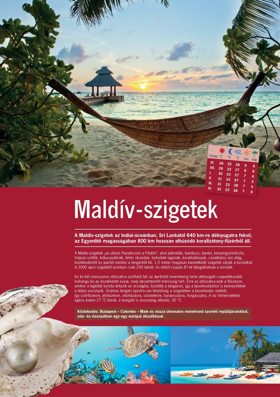 A Maldív-szigetek az utolsó Para dicsom a Földön, ahol pálmafák, bambusz, banán, kenyér gyümölcsfa, trópusi szôlôk, kókuszpálmák, fehér strandok, türkizkék lagúnák, korall zátonyok, csodálatos vízi