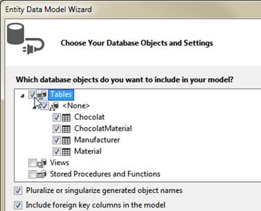 LINQ to Entities (írta: Kovásznai Gergely) XVII.11. ADO.NET EDM létrehozása Visual Studio-ban IV. A varázsló lefuttatása után legenerálódik a modell, mely a Hiba: A hivatkozás forrása nem található.