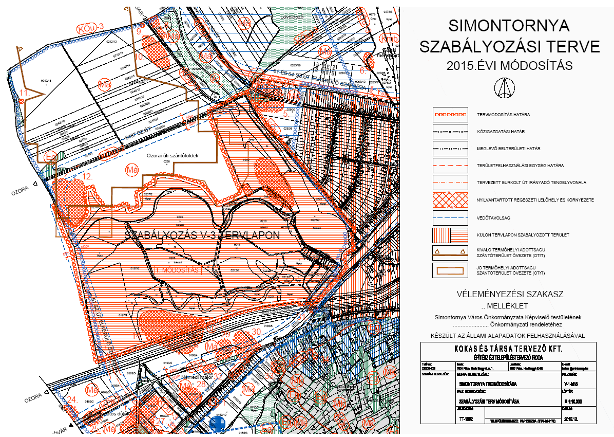 14. melléklet a 22/2005.(Xll.19.) Önkormányzati rendelethez Szabályozási terv és módosításai 9. melléklet a../2016.