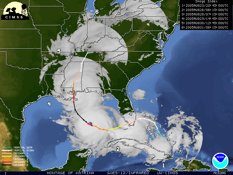 IV. A Katrina hurrikán IV. 1. A Katrina hurrikán szinoptikus története, kialakulása, mozgása A Katrina hurrikán (2005.