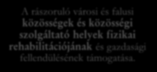 egészségügyi és szociális infrastruktúrába, az egészségi állapot egyenlőtlenségeinek csökkentésébe A rászoruló