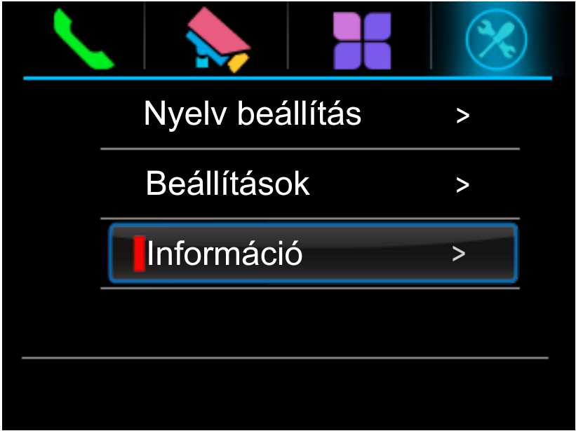 A Fényerő és a Szín beállítás a képminőség javítására szolgálnak. 3. A Csengő hangerő és Beszéd hangerő az optimális hangerő megadását teszik lehetővé 8. Telepítői beállítások 8.1.