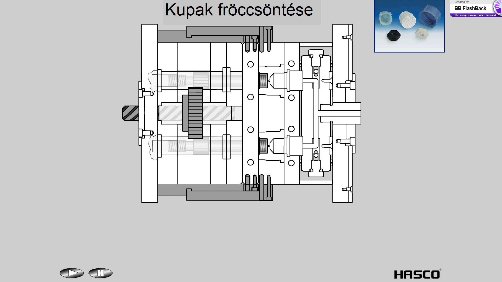 Fröccsszerszámok Kidobás Menetes kupak,