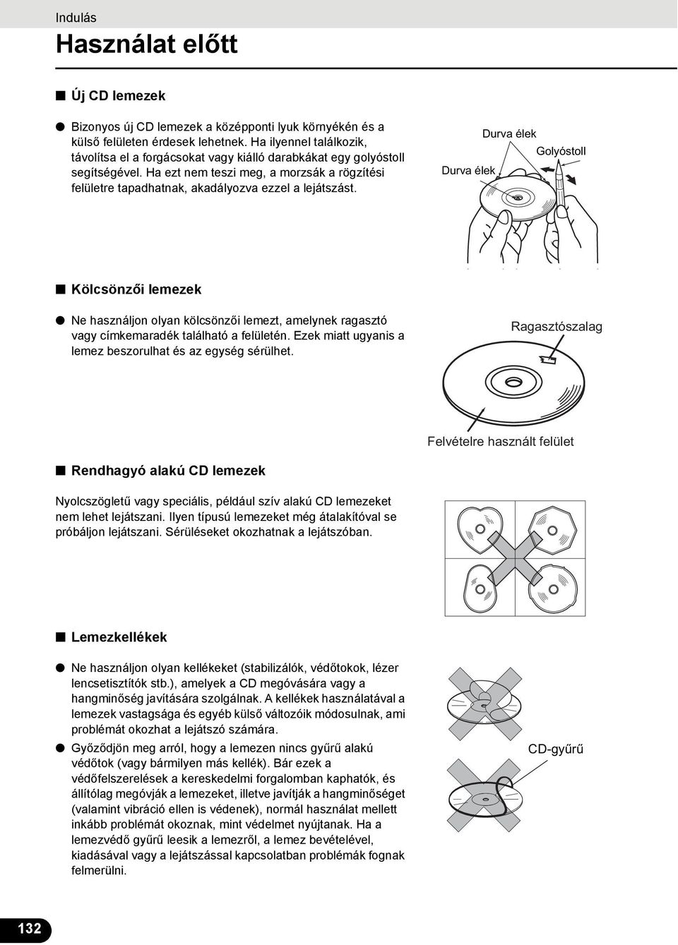 Ha ezt nem teszi meg, a morzsák a rögzítési felületre tapadhatnak, akadályozva ezzel a lejátszást.