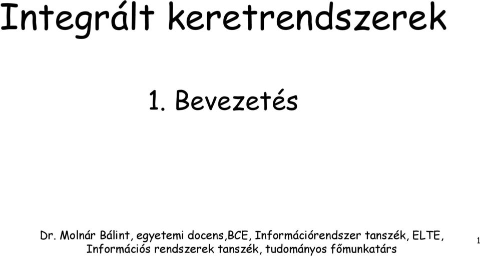 Bevezetés