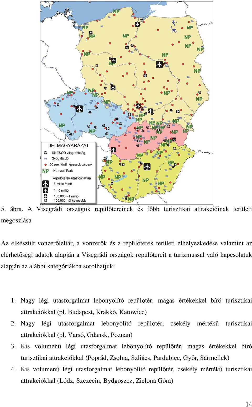 adatok alapján a Visegrádi országok repülıtereit a turizmussal való kapcsolatuk alapján az alábbi kategóriákba sorolhatjuk: 1.