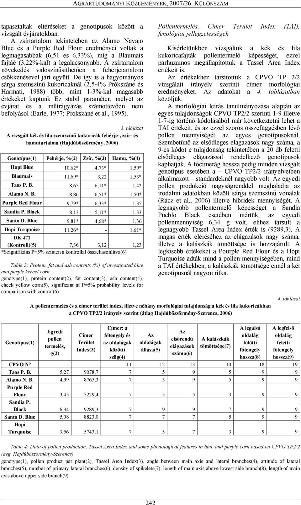 A zsírtartalom növekedés valószínűsíthetően a fehérjetartalom csökkenésével járt együtt.