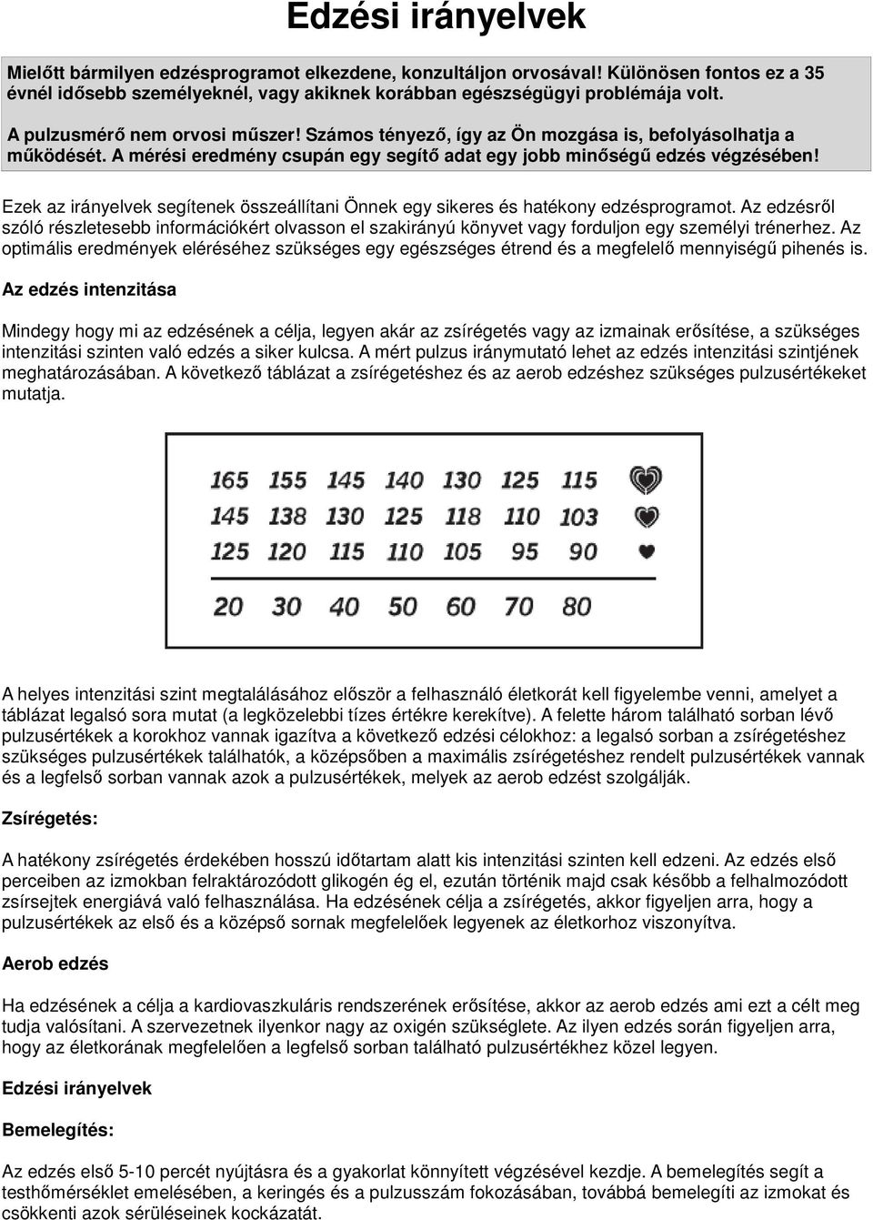 Ezek az irányelvek segítenek összeállítani Önnek egy sikeres és hatékony edzésprogramot.