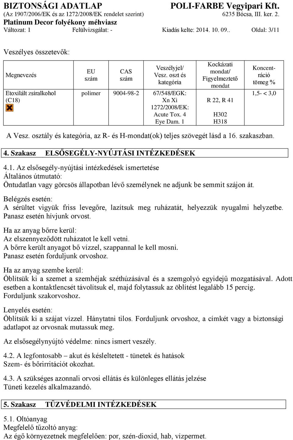 osztály és kategória, az R- és H-mondat(ok) teljes szövegét lásd a 16