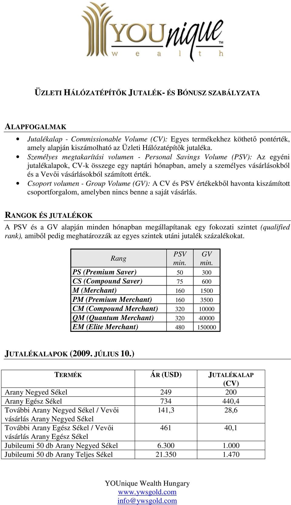 Személyes megtakarítási volumen - Personal Savings Volume (PSV): Az egyéni jutalékalapok, CV-k összege egy naptári hónapban, amely a személyes vásárlásokból és a Vevıi vásárlásokból számított érték.