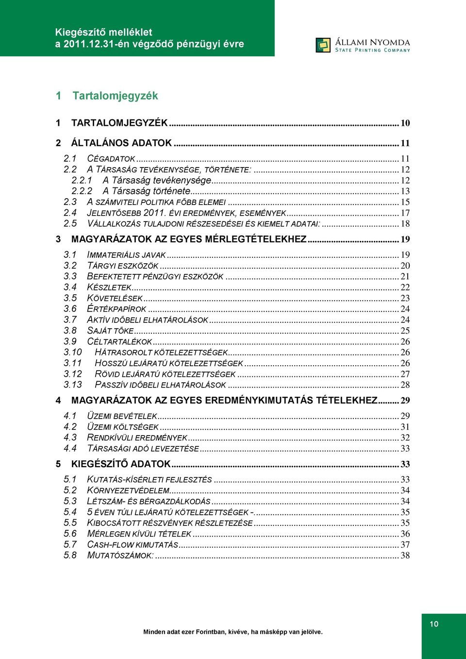 .. 18 3 MAGYARÁZATOK AZ EGYES MÉRLEGTÉTELEKHEZ... 19 3.1 IMMATERIÁLIS JAVAK... 19 3.2 TÁRGYI ESZKÖZÖK... 20 3.3 BEFEKTETETT PÉNZÜGYI ESZKÖZÖK... 21 3.4 KÉSZLETEK... 22 3.5 KÖVETELÉSEK... 23 3.