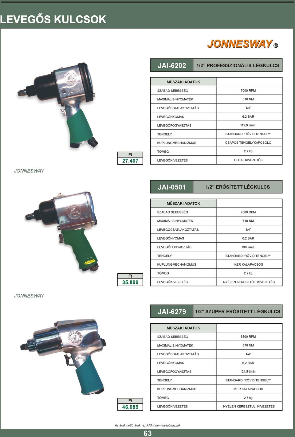 899 TENGELY 7000 RPM 610 NM 130 l/min. STANDARD RÖVID TENGELY 2.