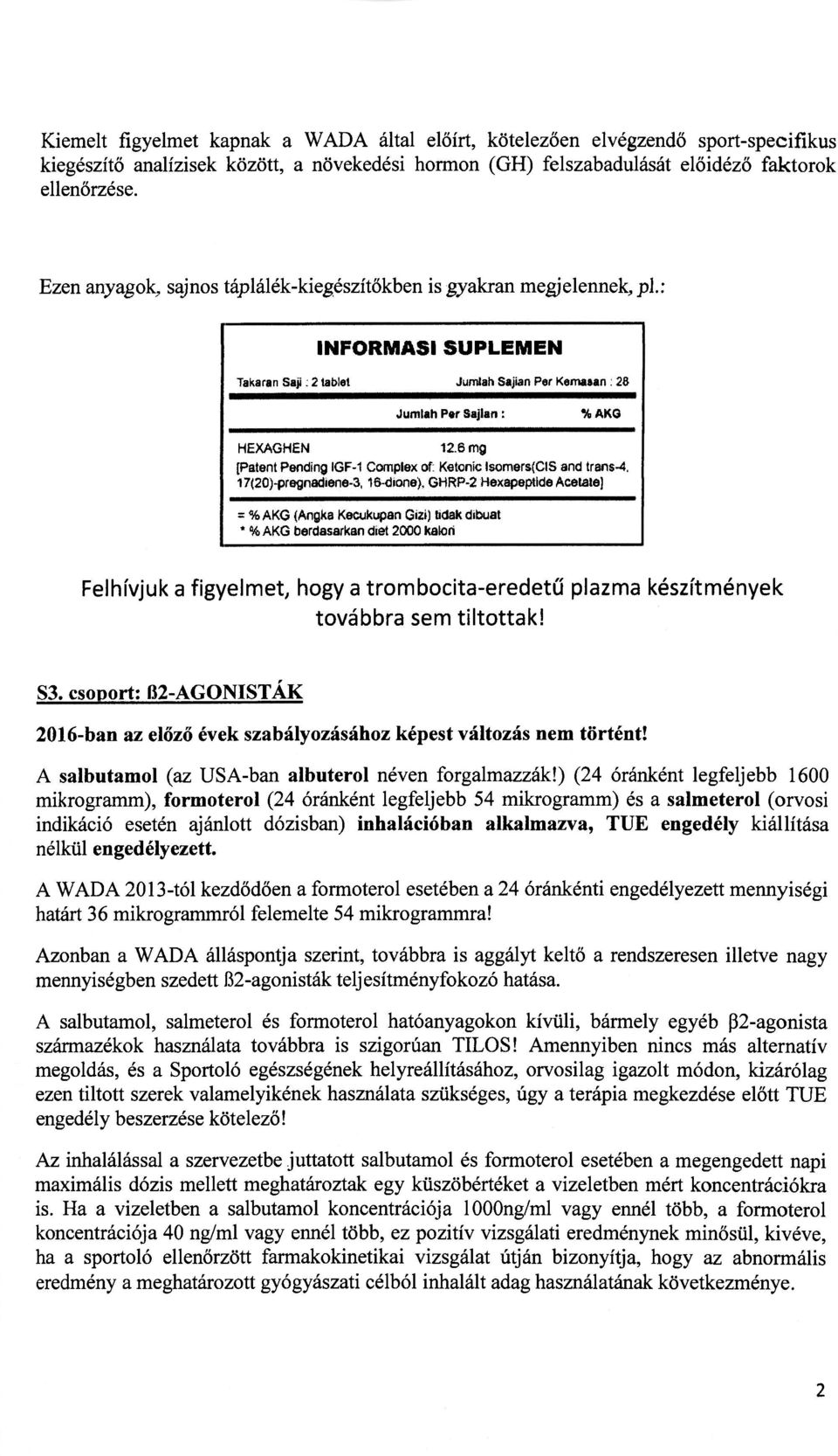 6 mg [Patent Pending IGF-1 Compiex of: Ketoníc IsomersfCiS and trans-4.