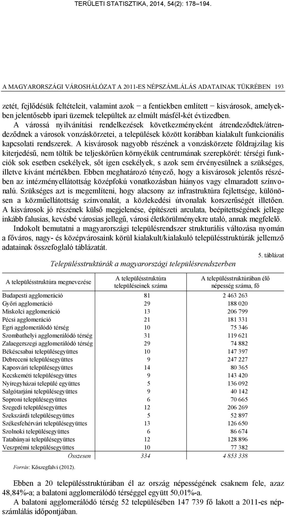 A várossá nyilvánítási rendelkezések következményeként átrendeződtek/átrendeződnek a városok vonzáskörzetei, a települések között korábban kialakult funkcionális kapcsolati rendszerek.