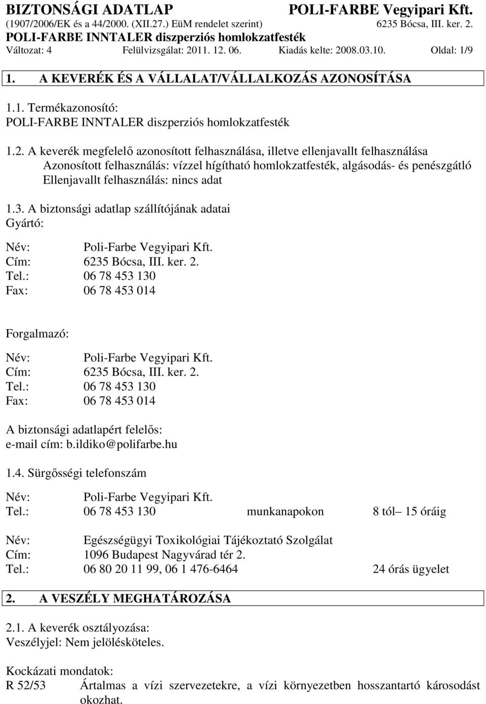 06. Kiadás kelte: 20