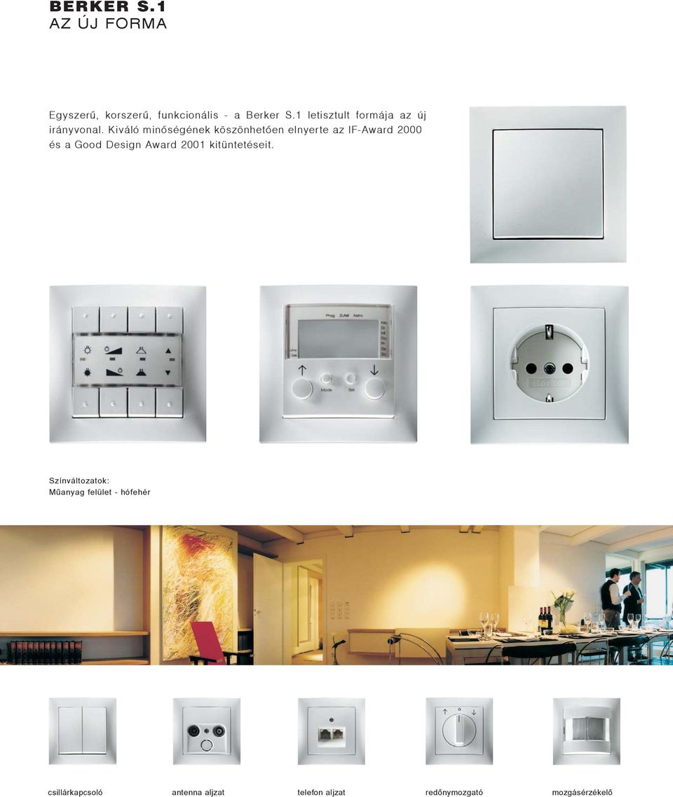 Kiváló minõségének köszönhetõen elnyerte az IF-Award 2000 és a Good Design Award