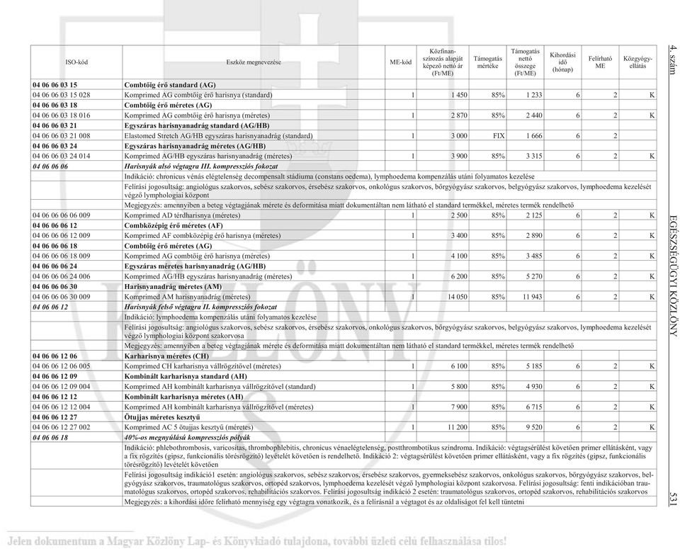 008 Elastomed Stretch AG/HB egyszáras harisnyanadrág (standard) 1 3 000 FIX 1 666 6 2 04 06 06 03 24 Egy szá ras ha ris nya nad rág mé re tes (AG/HB) 04 06 06 03 24 014 Komprimed AG/HB egyszáras