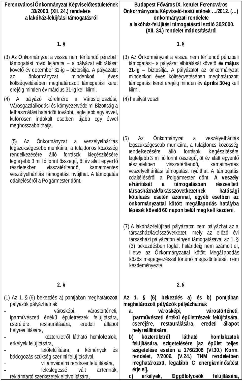 A pályázatot az önkormányzat mindenkori éves költségvetésében meghatározott támogatási keret erejéig minden év március 31-ig kell kiírni.