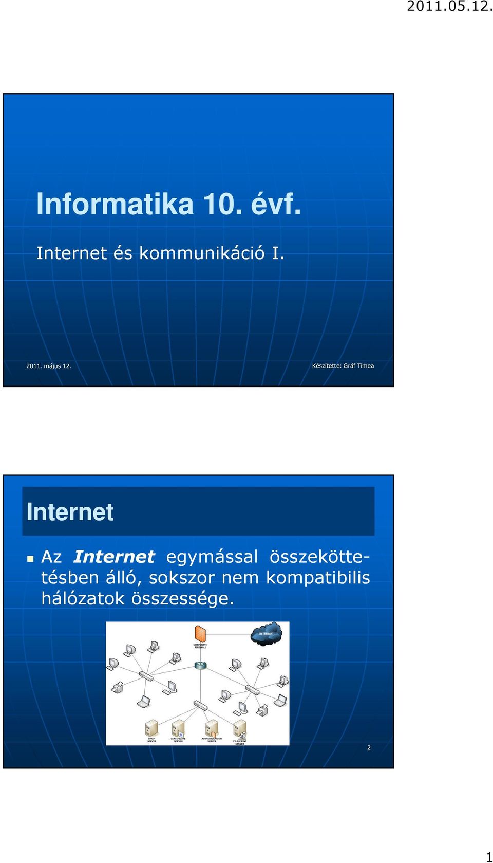 Készítette: Gráf Tímea Internet Az Internet