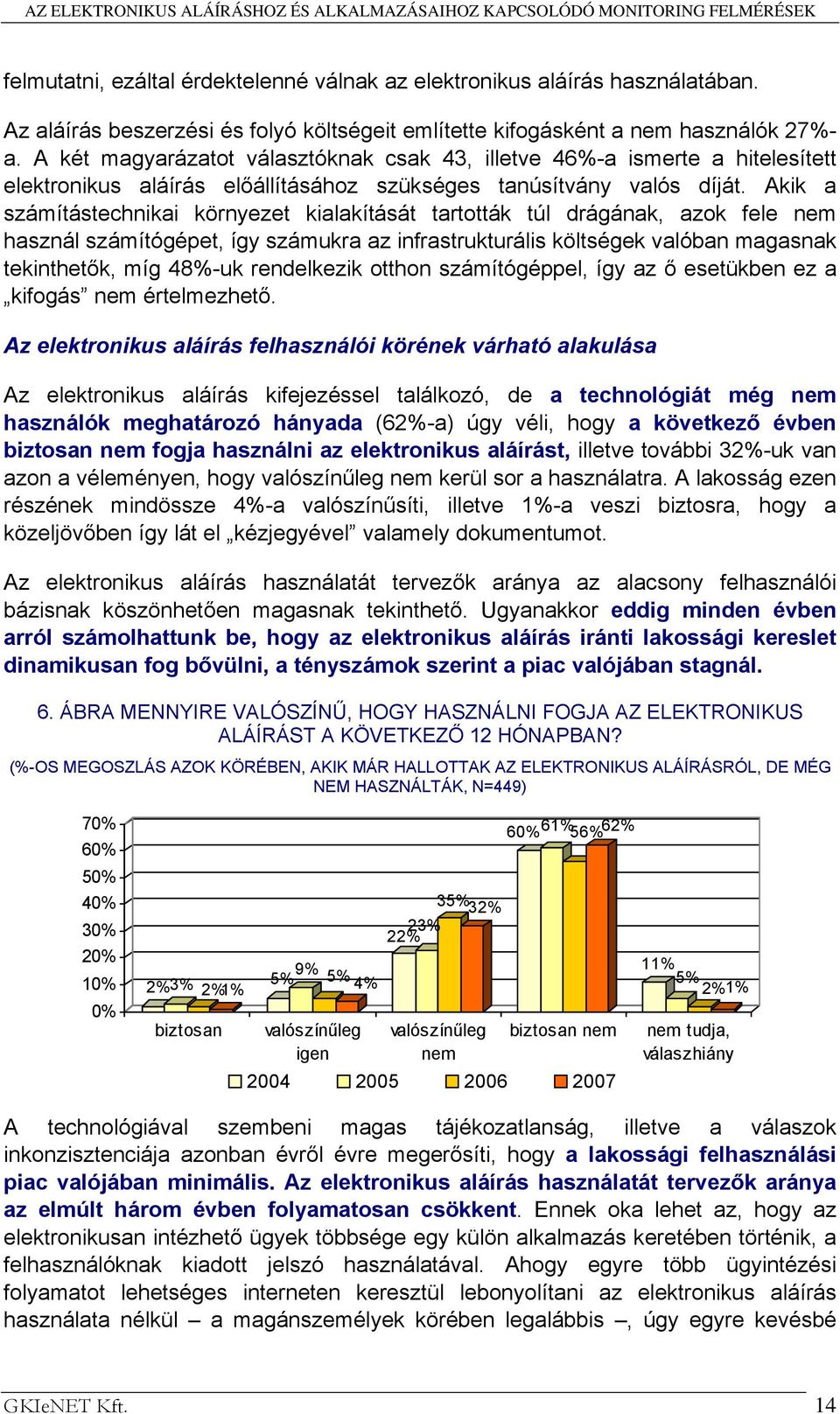 Akik a számítástechnikai környezet kialakítását tartották túl drágának, azok fele nem használ számítógépet, így számukra az infrastrukturális költségek valóban magasnak tekinthetők, míg 48%-uk