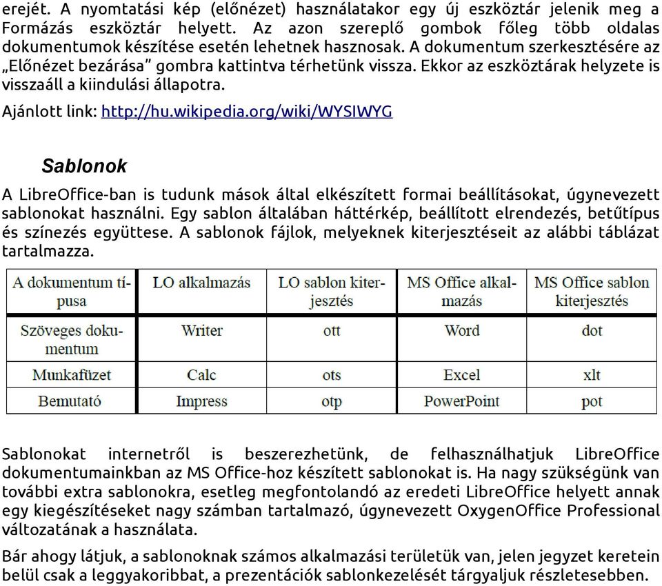 Ekkor az eszköztárak helyzete is visszaáll a kiindulási állapotra. Ajánlott link: http://hu.wikipedia.