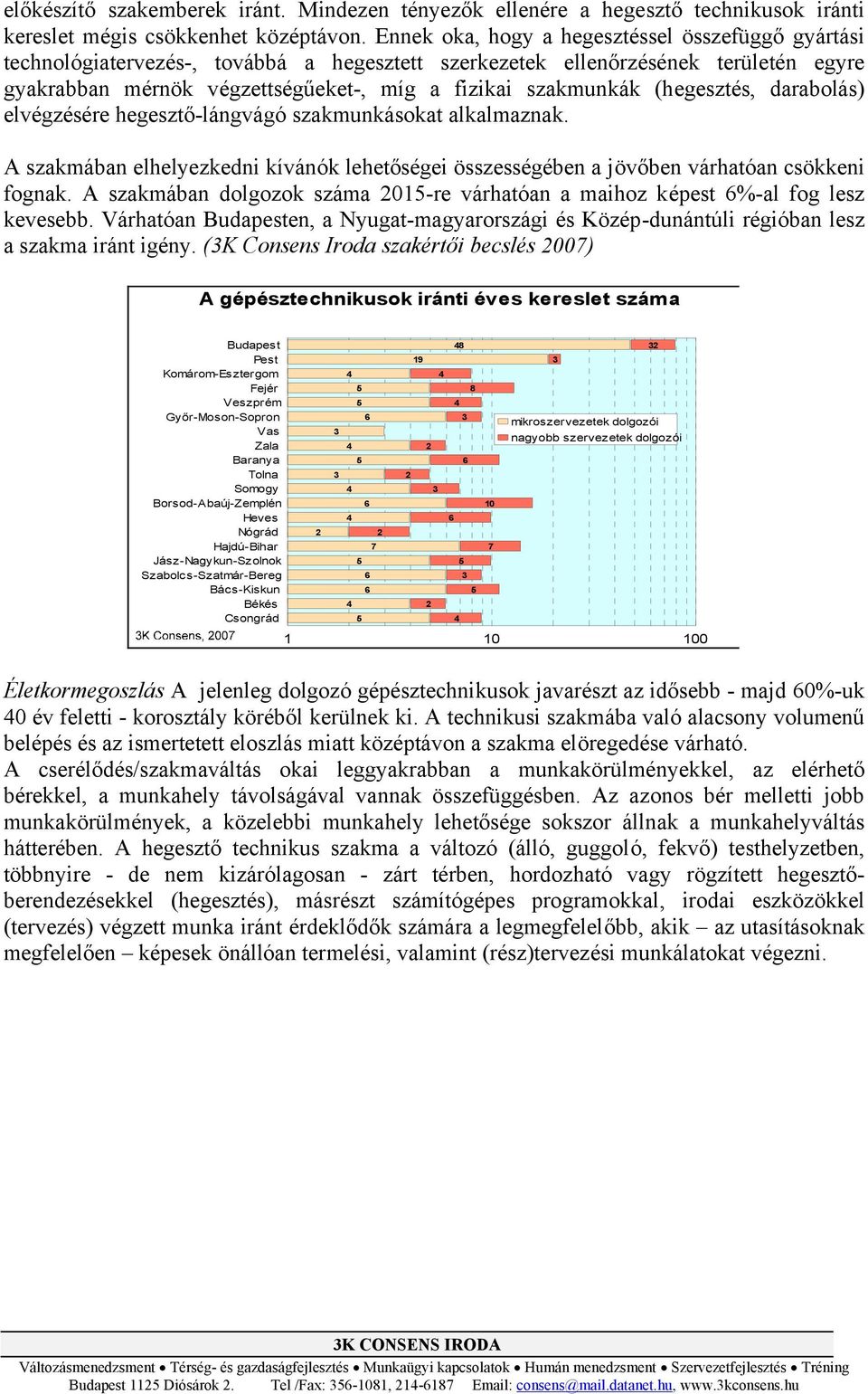 (hegesztés, darabolás) elvégzésére hegesztő-lángvágó szakmunkásokat alkalmaznak. A szakmában elhelyezkedni kívánók lehetőségei összességében a jövőben várhatóan csökkeni fognak.