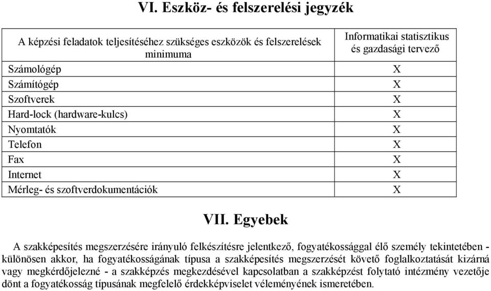 Egyebek A szakképesítés megszerzésére irányuló felkészítésre jelentkező, fogyatékossággal élő személy tekintetében - különösen akkor, ha fogyatékosságának típusa a