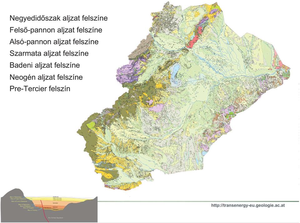 Szarmata aljzat felszíne Badeni aljzat