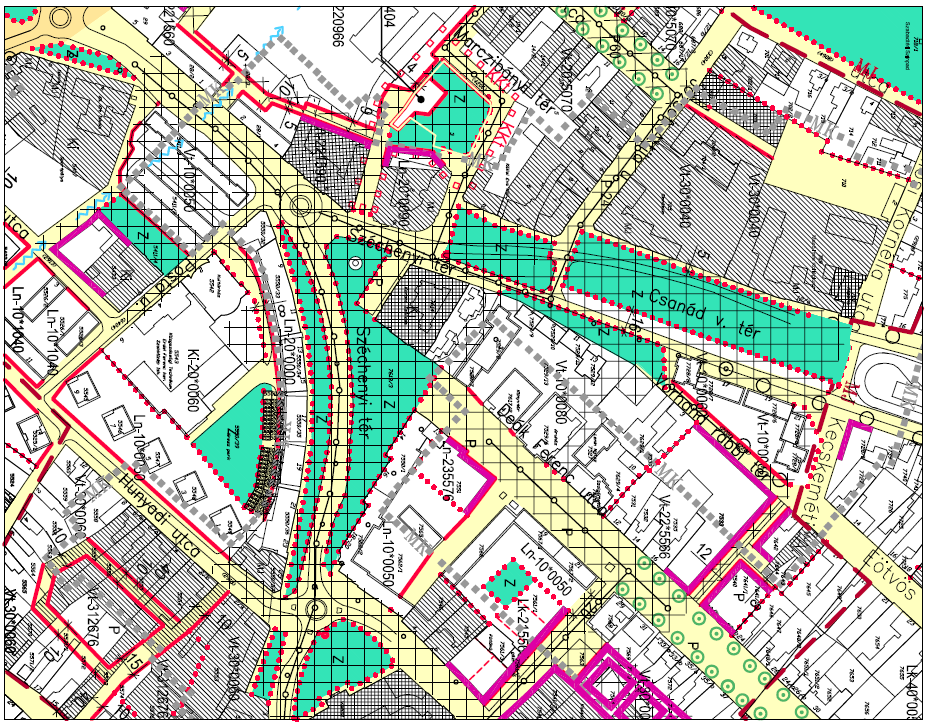 AZ ALAPTÉRKÉP AZ ÁLLAMI ALAPADATOK FELHASZNÁLÁSÁVAL KÉSZÜLT 14. sz. szelvény Széchenyi tér Megyeház utca Kazinczy utca 2.