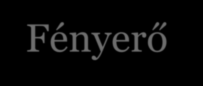 Fényerő mérés