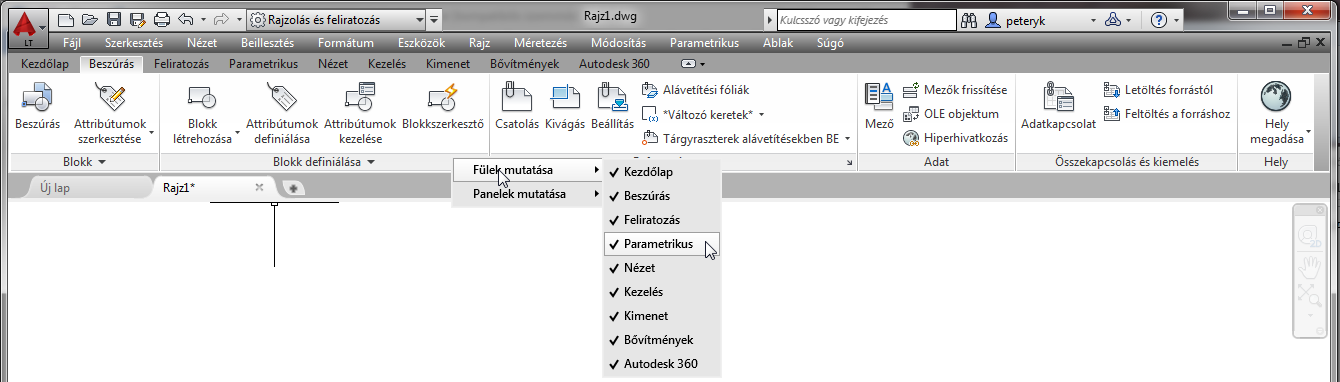 BLOKK LÉTREHOZÁSA AZ AKTUÁLIS RAJZHOZ 23 program, amellyel a pontfelhő projektek könnyen áttekinthetővé váltak, valamint megváltozott a blokkok beillesztése is.