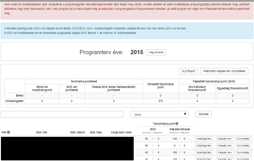 2.5. Képzési tervek összeállítása a közigazgatási szakvizsga szerepeltetése az egyéni továbbképzési tervekben 1.