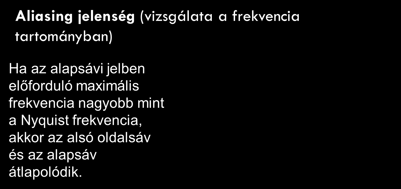 Digitális jelek előállítása Híradástechnika Intézet X Alapsávi jel spektruma Alsó oldalsáv Felső oldalsáv