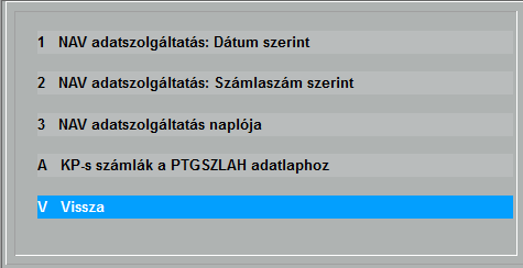 6. Adóhatósági ellenőrzési adatszolgáltatás 6.1 NAV adatszolgáltatás A 23/2014 (VI.30.