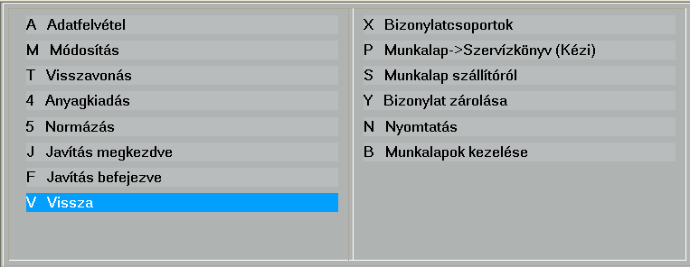 A munkalap felvételét az