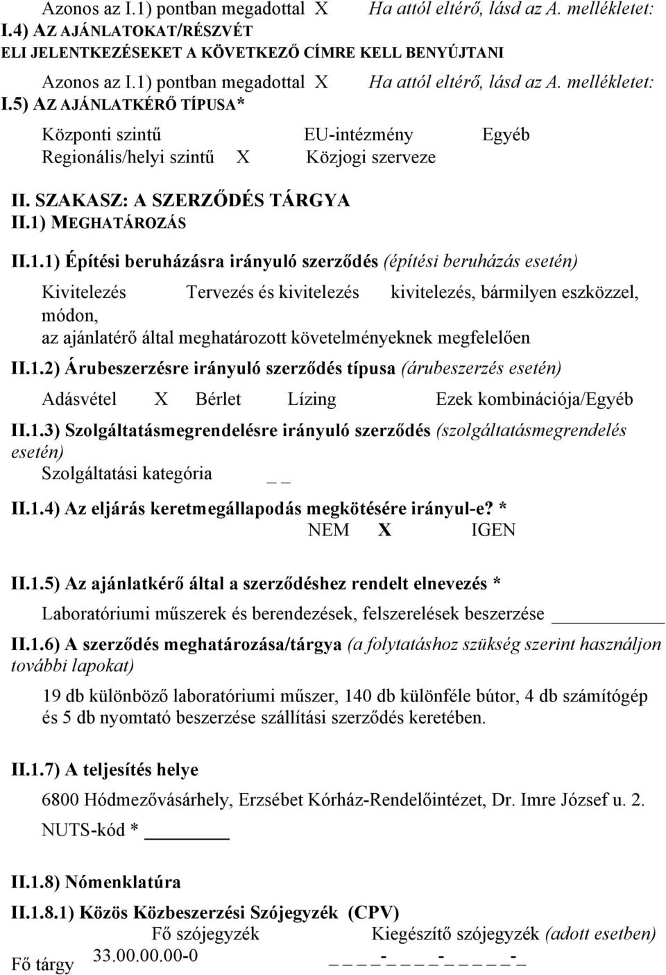 MEGHATÁROZÁS II.1.