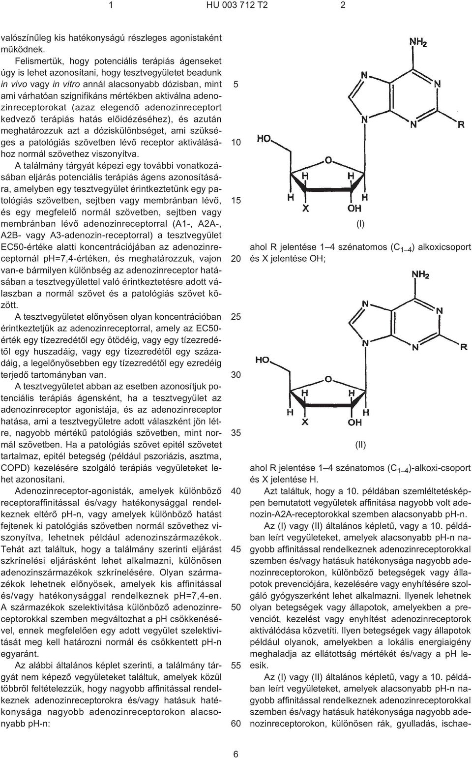 aktiválna adenozinreceptorokat (azaz elegendõ adenozinreceptort kedvezõ terápiás hatás elõidézéséhez), és azután meghatározzuk azt a dóziskülönbséget, ami szükséges a patológiás szövetben lévõ