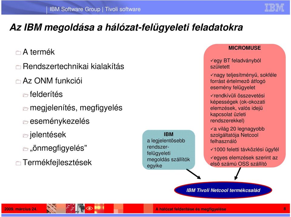 teljesítményő, sokféle forrást értelmezı átfogó esemény felügyelet rendkívüli összevetési képességek (ok-okozati elemzések, valós idejő kapcsolat üzleti