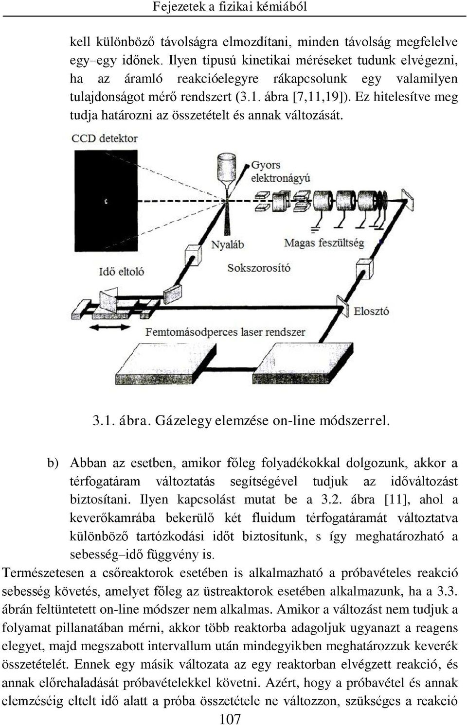 Ez hitelesítve meg tudja határozni az összetételt és annak változását. 3.1. ábra. Gázelegy elemzése on-line módszerrel.