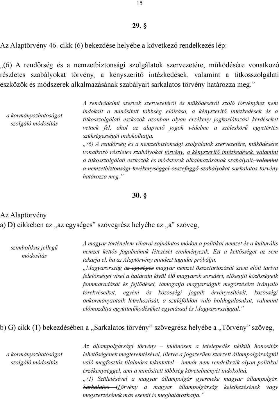 valamint a titkosszolgálati eszközök és módszerek alkalmazásának szabályait sarkalatos törvény határozza meg.