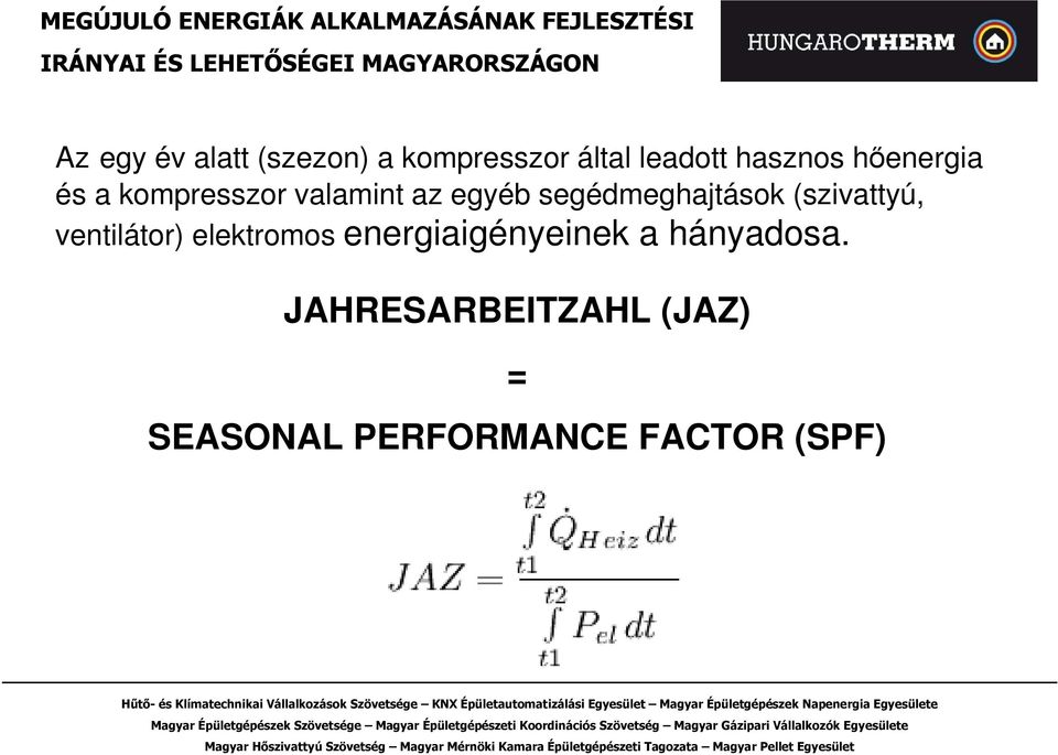 (szivattyú, ventilátor) elektromos energiaigényeinek a