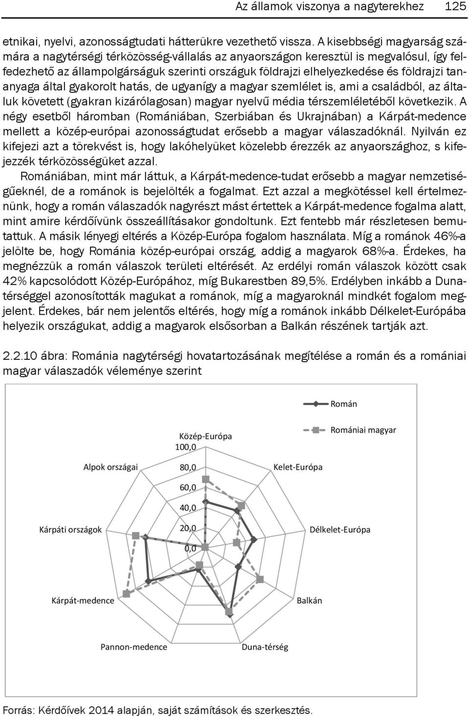 tananyaga által gyakorolt hatás, de ugyanígy a magyar szemlélet is, ami a családból, az általuk követett (gyakran kizárólagosan) magyar nyelvű média térszemléletéből következik.