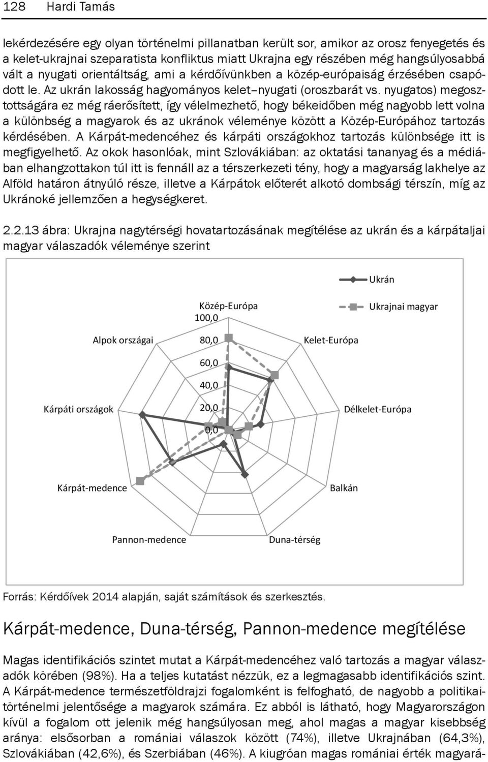 nyugatos) megosztottságára ez még ráerősített, így vélelmezhető, hogy békeidőben még nagyobb lett volna a különbség a magyarok és az ukránok véleménye között a Közép-Európához tartozás kérdésében.